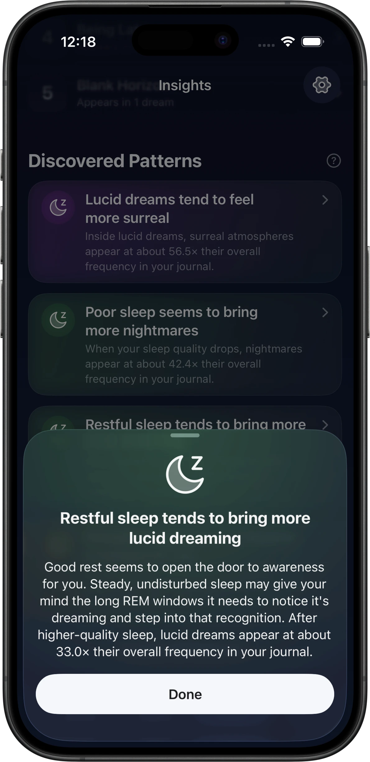 Everi dream correlations analysis